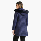 R&B | Slim Fit Winter Puffer Jacke mit Pelzkapuze