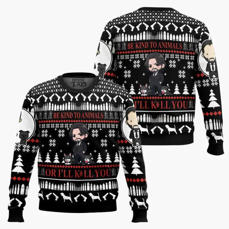 R&B | Hässlicher Weihnachtspullover - Lustiger "Wick-Mas" Pullover für Fans, Weihnachten, Party