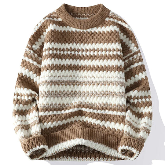 R&B | Strickjacke mit Nordischem Muster Weich und Warm Perfekt für Wintertage
