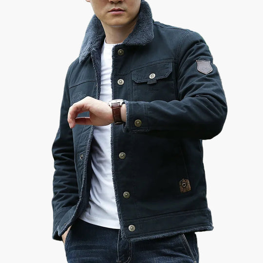 R&B | Freizeitjacke mit Fleecekragen - Modische Outdoor Übergangsjacke für Alltag und Abenteuer