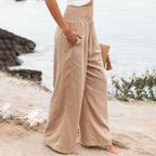 Damen-Lässige hose mit weitem Bein