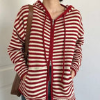 R&B | Gestreifter Kapuzenpullover Pullover