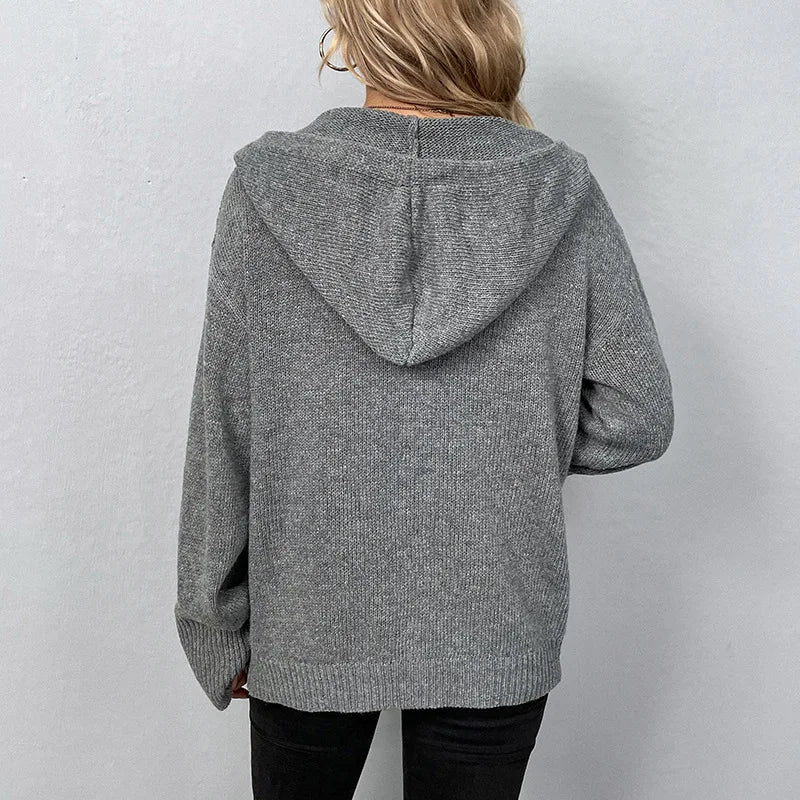R&B | Strickjacke mit Kapuze