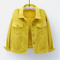 Gelbe Jeansjacke