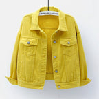 Gelbe Jeansjacke