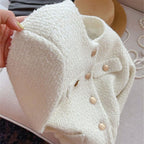 R&B | Damen Tweedjacke mit Rundhalsausschnitt