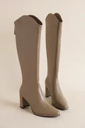 R&B | Spitzer Zehen Mid-Calf Stiefel