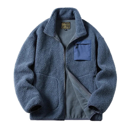 R&B | Unisex Fleecejacke Im Outdoor-Stil mit Reißverschluss und Brusttasche - Ideal für Freizeit & Alltag