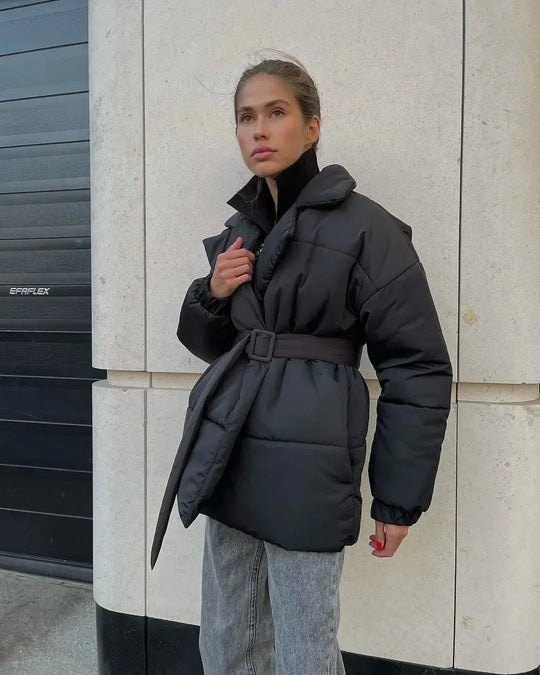 R&B | Pufferjacke mit Gürtel