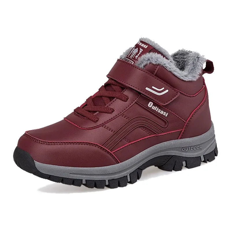 R&B | Winter Wasserdichte Lederknöchel Schnee Stiefel mit Plüsch Futter