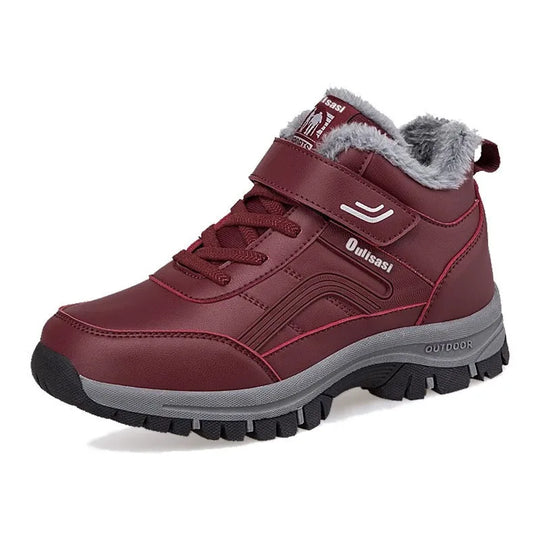R&B | Winter Wasserdichte Lederknöchel Schnee Stiefel mit Plüsch Futter