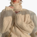 R&B | Strickpullover Im Koreanischen Stil mit Lockerem Schnitt und Rollkragen - Modischer Herbst- und Winterpullover
