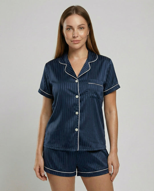 Satin Komfort Pyjama Set Damen | R&B
