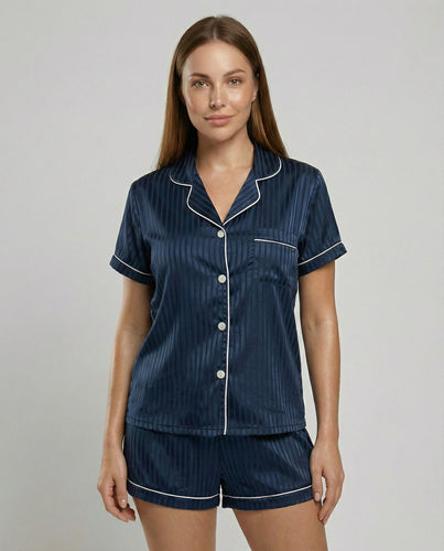 Satin Komfort Pyjama Set Damen | R&B