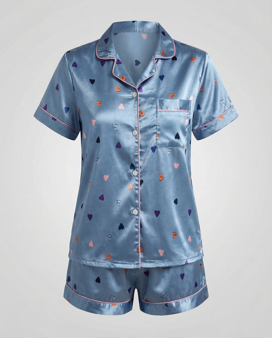 Satin Komfort Pyjama Set Damen | R&B