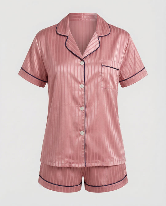 Satin Komfort Pyjama Set Damen | R&B