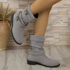 R&B | Denim Schnallen-Stiefeletten