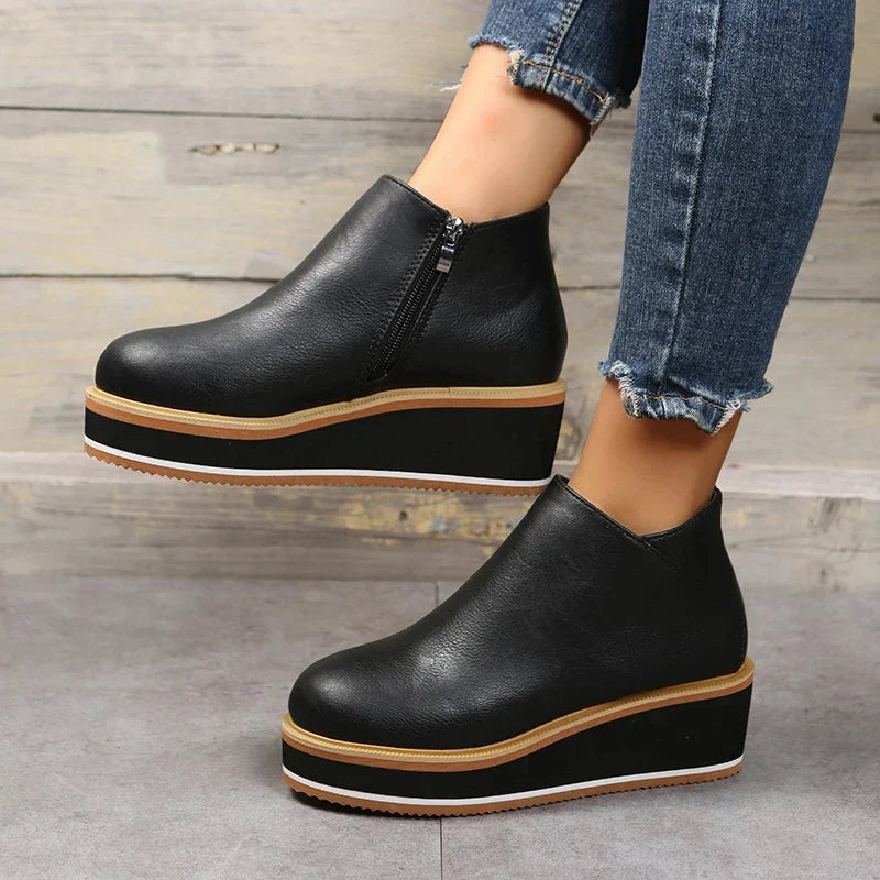 R&B | Stiefeletten mit Reißverschluss und Plateau