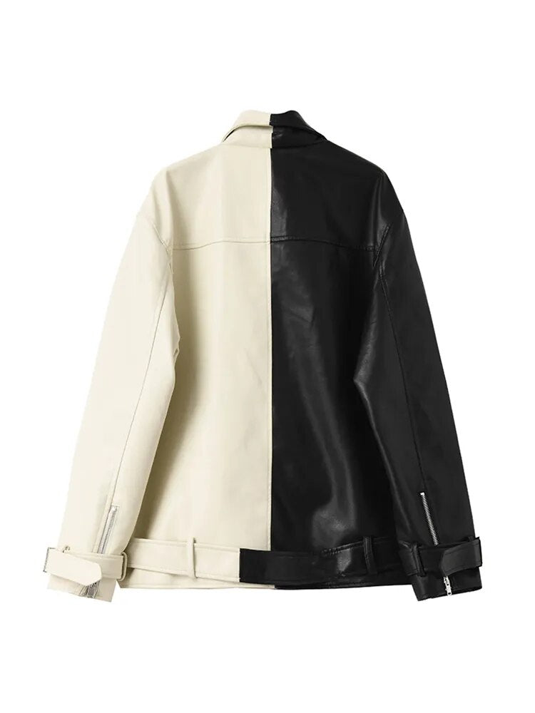 R&B | Colour Block Lederjacke Für Damen