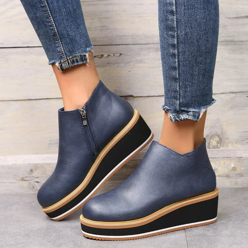 R&B | Stiefeletten mit Reißverschluss und Plateau