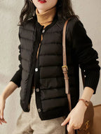 R&B | Pufferjacke Grau Warme Winterjacke