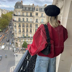 Rote Oversize jacke