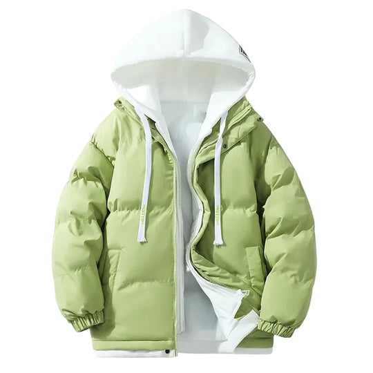 R&B | Winter Daunenjacke mit Kapuze - Modischer Streetwear-Puffer für Alltag & Outdoor