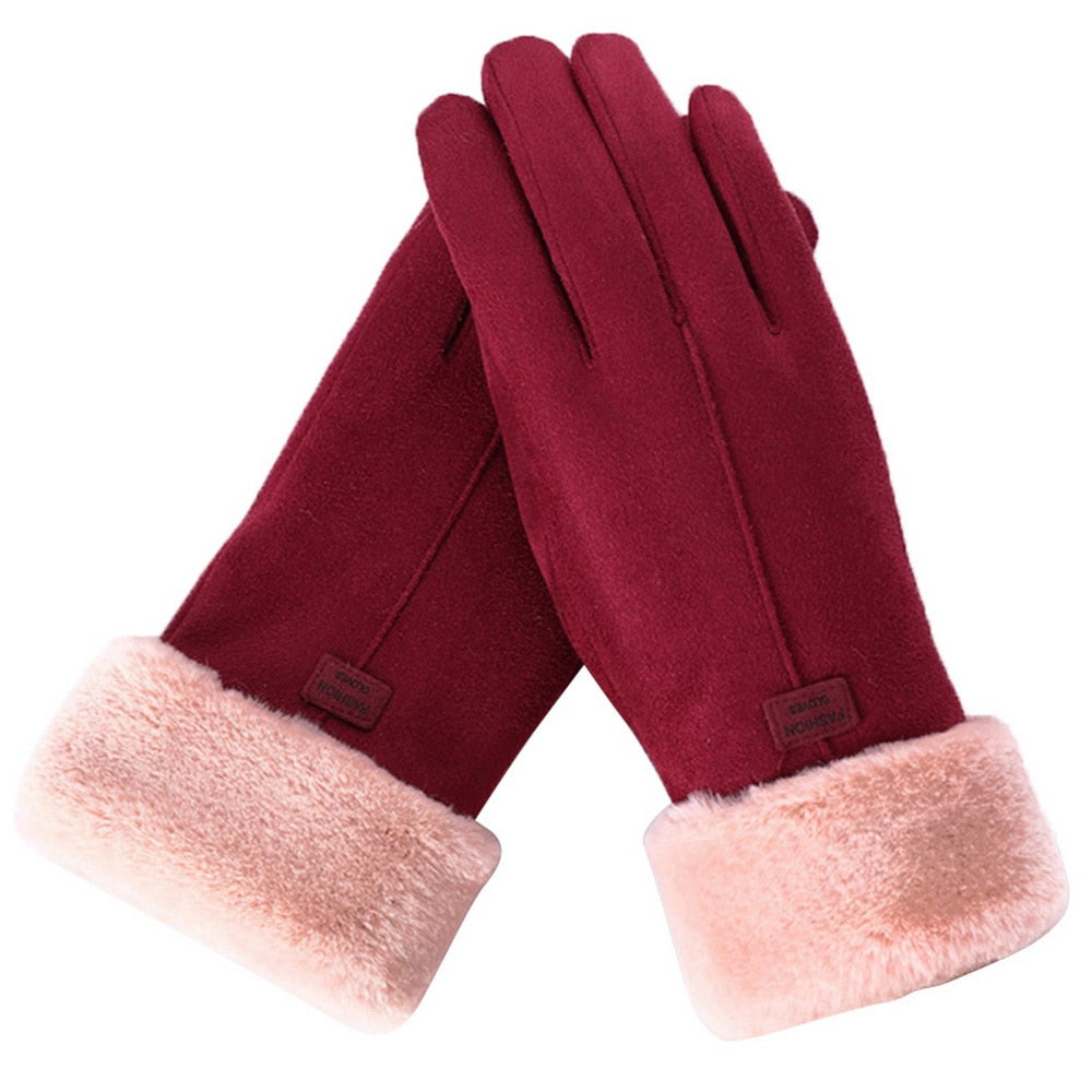 R&B | Schicke und Stilvolle Winter Furry Handschuhe für Frauen