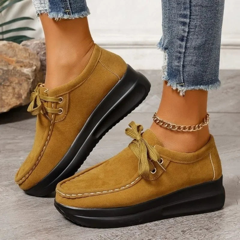 Wildleder-Schnürschuhe mit rutschfester Sohle R&B R&B