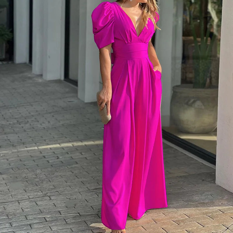 R&B | Eleganter Jumpsuit mit Puffärmeln