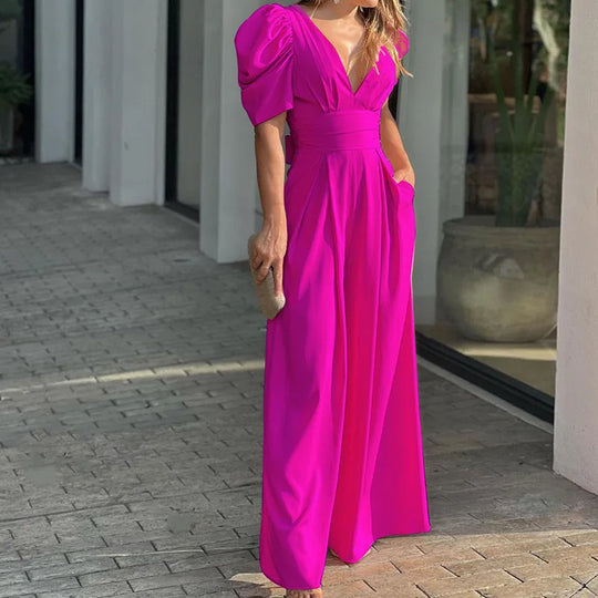 R&B | Eleganter Jumpsuit mit Puffärmeln