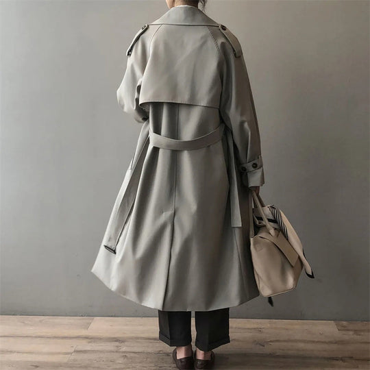 R&B | Trenchcoat Damen Oversized Windbreaker, Doppelreihig
