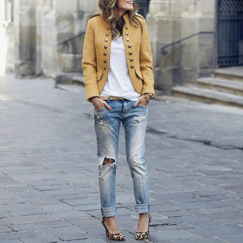 R&B | Blazer Mit Modernen Knöpfen Für Einen Schlanken, Trendigen Look