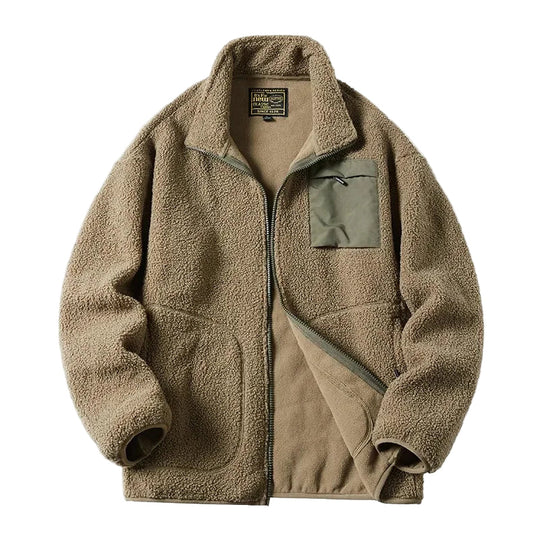 R&B | Unisex Fleecejacke Im Outdoor-Stil mit Reißverschluss und Brusttasche - Ideal für Freizeit & Alltag