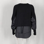 R&B | Weinlese Rundhals Gestrickter Frauenpulli