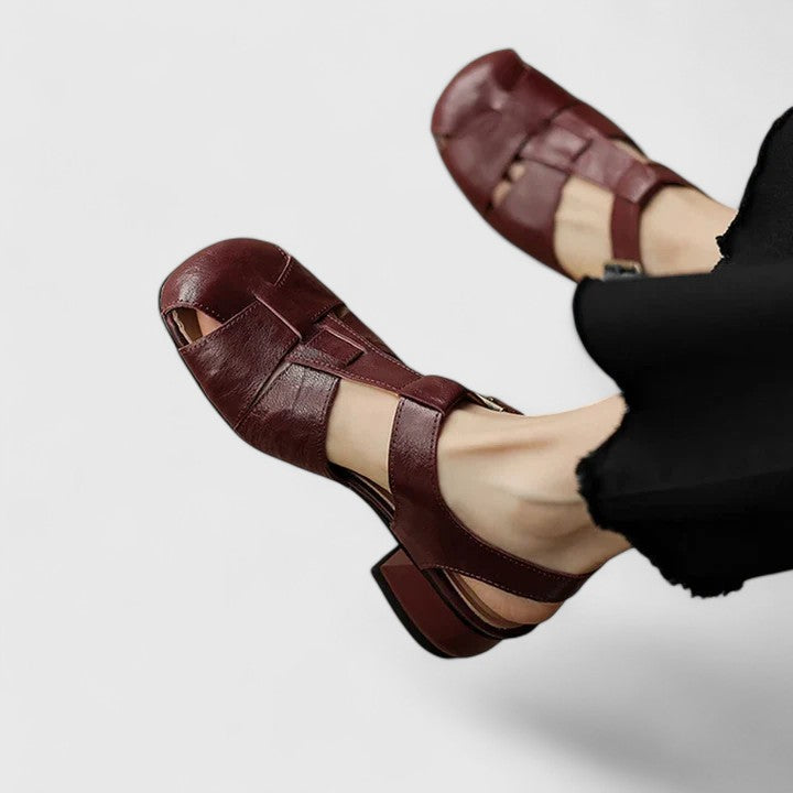 elegante Damensandalen, hochwertiges Leder. R&B R&B