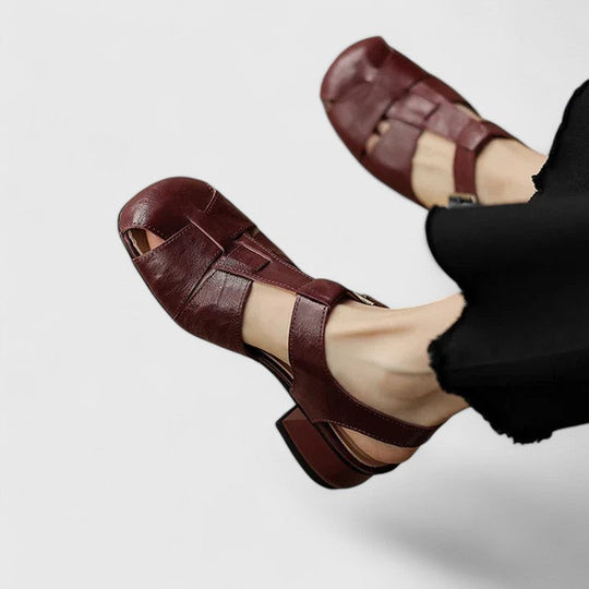elegante Damensandalen, hochwertiges Leder. R&B R&B