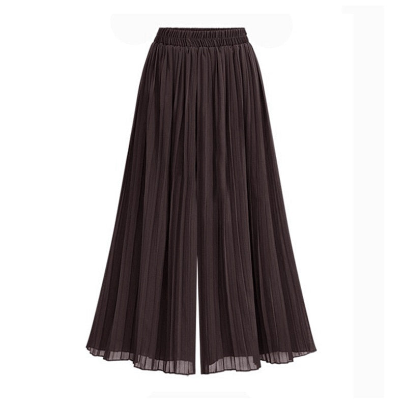 R&B - Damenhose mit weitem Bein und Mesh-Detail
