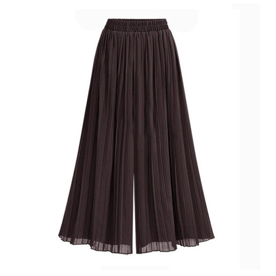 R&B - Damenhose mit weitem Bein und Mesh-Detail
