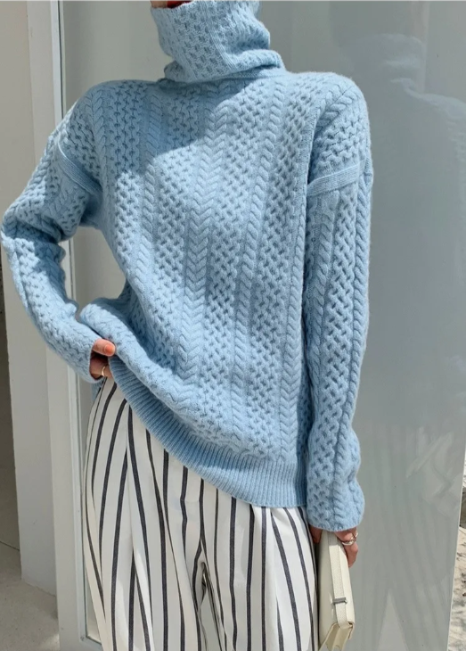 R&B | Chunky Strickpullover mit Rollkragen Weich und Warm Zeitloses Design