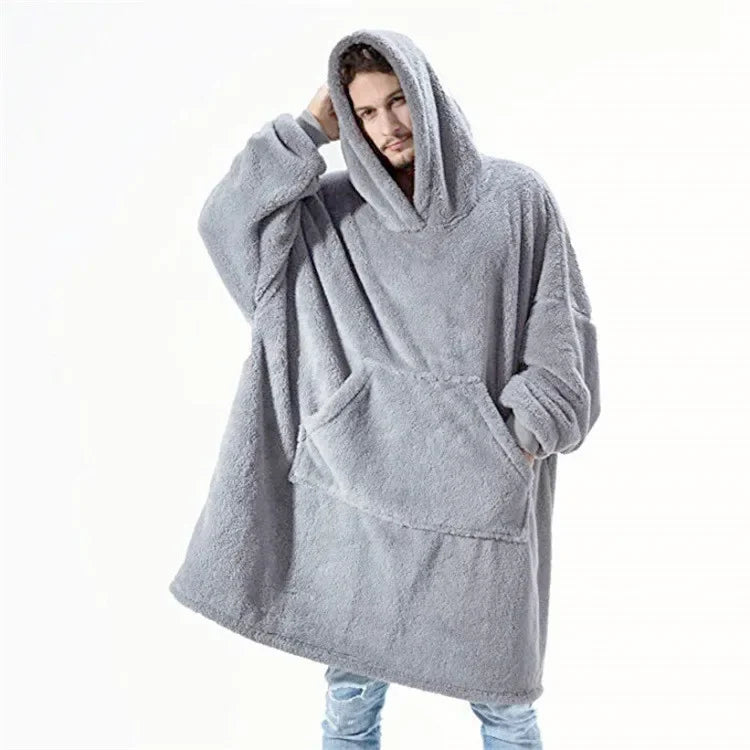 R&B | Übergroßer Flanell-Decken Hoodie für Herren & Damen