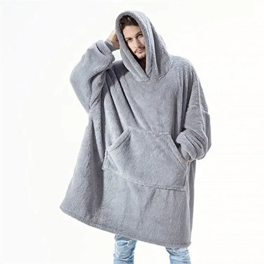 R&B | Übergroßer Flanell-Decken Hoodie für Herren & Damen