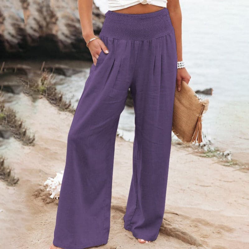Damen-Lässige hose mit weitem Bein