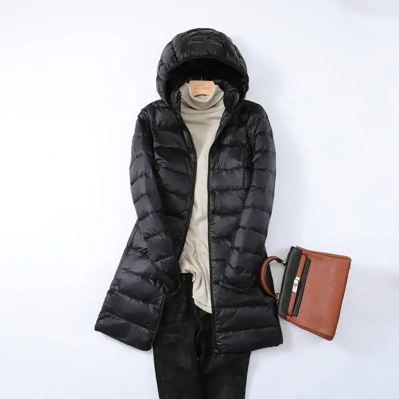R&B | faltbare Pufferjacke - stilvolle isolierte Jacke mit abnehmbarem Kapuze