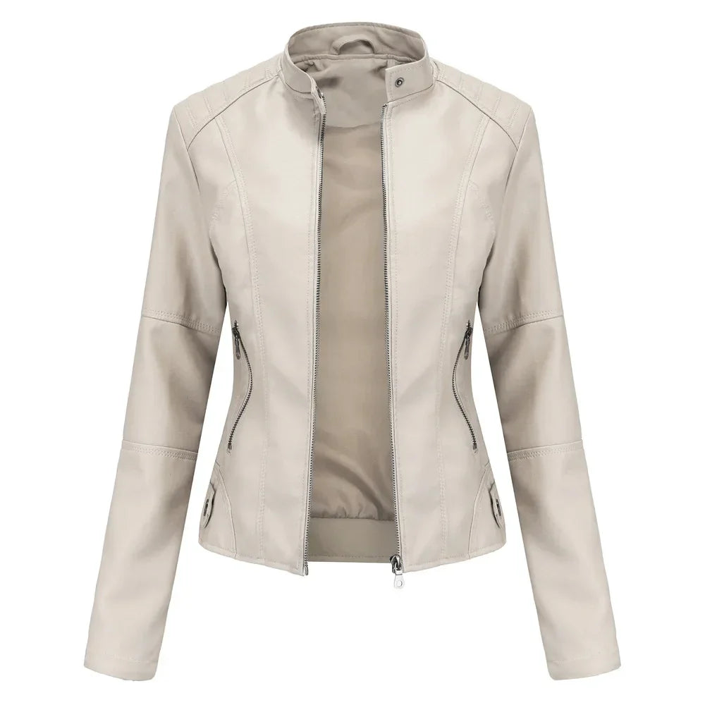 R&B | Damen Dicke jacke Modisch Motorradstil