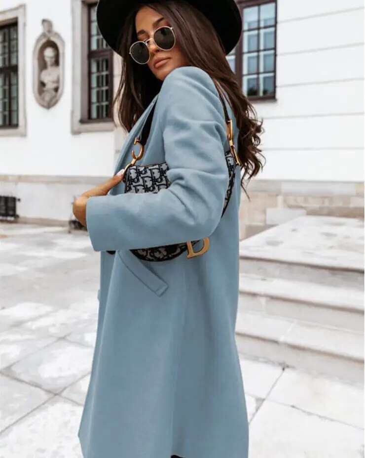 R&B | Übergcoat - Wollmischung - Maßgeschneiderte Passform - Klassischer Reverskragen - Elegantes Design