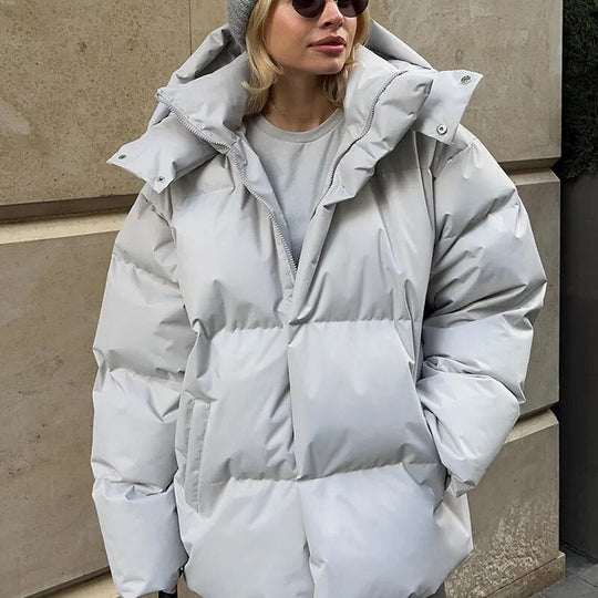 R&B | Oversized Puff-Hoodie-Jacke