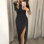 Flor | Elegantes Abendkleid mit Schlitz