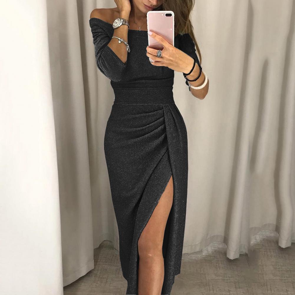 Flor | Elegantes Abendkleid mit Schlitz