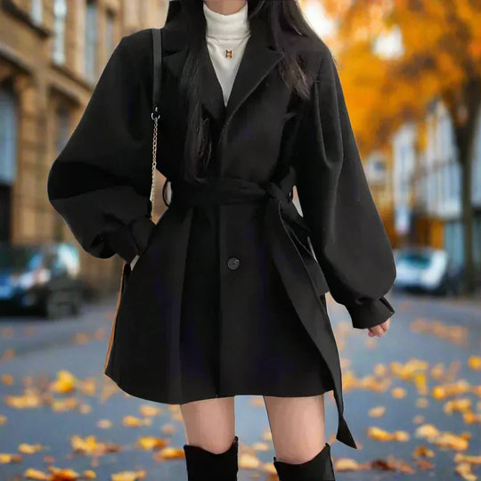 R&B | Langer Damen-Trenchcoat mit Gürtel - Zeitlose Eleganz